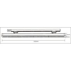 EE-LED  3-Phasen Linear Strahler mit LINSE